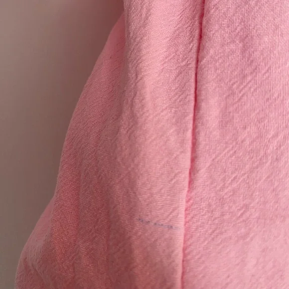 Pink puff sleeve tiered midi wrap dress - Picture 5 of 8